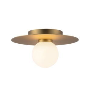 Elixir 10-in Brushed Gold LED Flush Mount