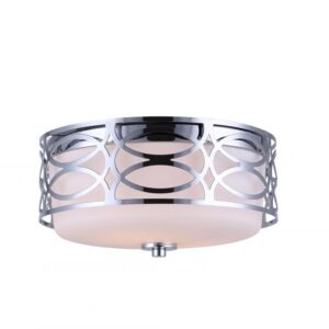 Drake 2 Light Flush Mount, Chrome Finish