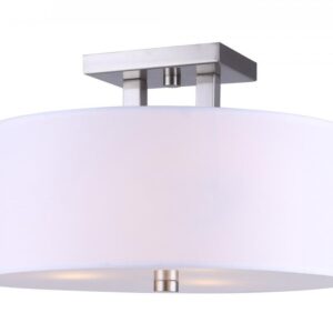 River 3 Light Semi Flush, Nickel Finish