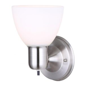 Wall 1 Light Sconce, Nickel Finish