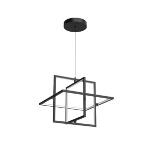 Mondrian 20-in Black LED Pendant