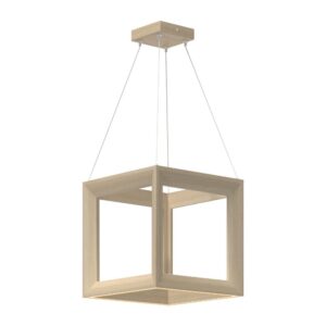 Morina 12-in White Oak LED Pendant