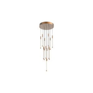 Motif 13-in Brushed Gold LED Multi Pendant