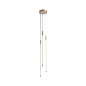 Motif 27-in Brushed Gold LED Multi Pendant