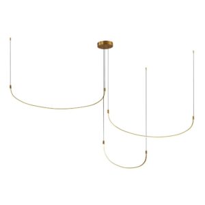 Talis 90-in Brushed Gold LED Multi Pendant