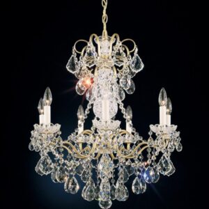 New Orleans 7 Light 120V Chandelier in Heirloom Bronze with Clear Crystals from Swarovski
