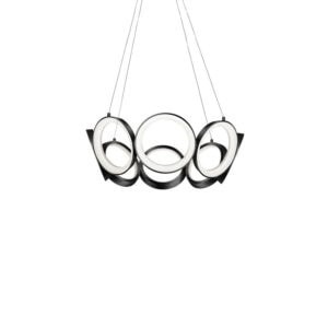 Oros 24-in Black LED Chandeliers