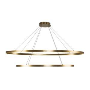 Ovale 2 Layer Brushed Gold LED Chandelier