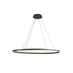 Ovale 40-in Black LED Linear Pendant