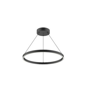 Cerchio 24-in Black LED Pendant
