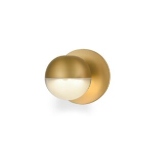 Pluto 5-in Brushed Gold LED Wall Sconce