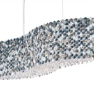 Refrax 13 Light 120V Pendant in Polished Stainless Steel with Crystals from Swarovski��