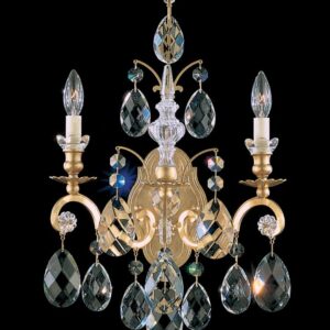 Renaissance 2 Light 120V Wall Sconce in Heirloom Bronze with Crystals from Swarovski��