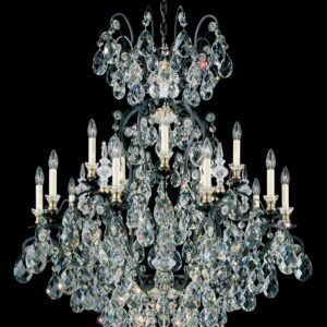 Renaissance 16 Light 120V Chandelier in Antique Silver with Crystals from Swarovski��