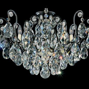 Renaissance 8 Light 120V Semi-Flush Mount in Heirloom Bronze with Heritage Handcut Crystal