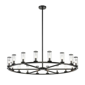 Revolve Clear Glass/Urban Bronze 18 Lights Chandeliers