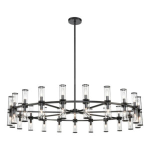 Revolve Clear Glass/Urban Bronze 42 Lights Chandeliers