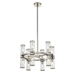 Revolve Clear Glass/Polished Nickel 12 Lights Chandeliers