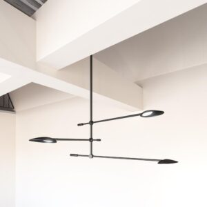 Rotaire 32-in Black LED Chandeliers