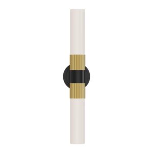 Rue 22-in Matte Black/Brushed Gold 2 Lights Vanity