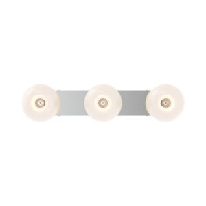 Samar 32-in Chrome/Opal Glass 3 Lights Vanity