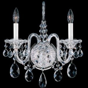 Sterling 2 Light 120V Wall Sconce in Aurelia with Heritage Handcut Crystal