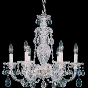 Sterling 6 Light 120V Chandelier in Aurelia with Heritage Handcut Crystal