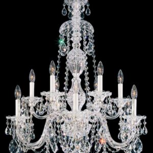 Sterling 12 Light 120V Chandelier in Aurelia with Heritage Handcut Crystal