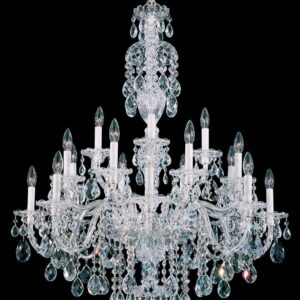 Sterling 20 Light 120V Chandelier in Aurelia with Heritage Handcut Crystal