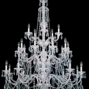 Sterling 25 Light 110V Chandelier in Rich Auerelia Gold with Clear Crystals From Swarovski��