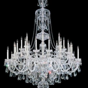Sterling 45 Light 110V Chandelier in Rich Auerelia Gold with Clear Crystals From Swarovski��