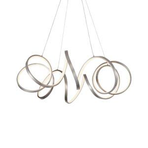 Synergy 34-in Antique Silver LED Chandeliers