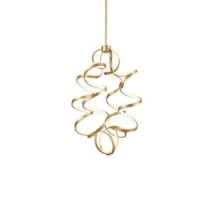 Synergy 34-in Antique Brass LED Chandeliers