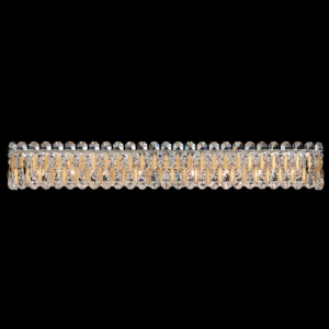 Sarella 8 Light 120V Bath Vanity & Wall Light in Antique Silver with Heritage Handcut Crystal