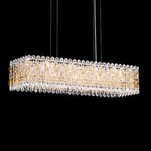 Sarella 13 Light 120V Pendant in Antique Silver with Heritage Handcut Crystal