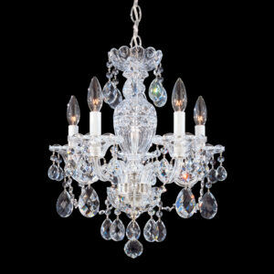 Sterling 5 Light 120V Chandelier in Aurelia with Heritage Handcut Crystal