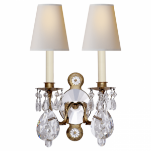 Yves Crystal Double Arm Sconce
