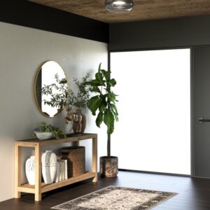 Trinity 14-in Black/Smoked LED Semi Flush Mount