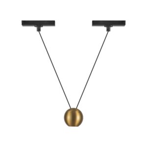 Faria Double 3-in Brushed Gold Trilo Track Pendant