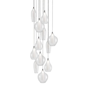 Victoria 12 Head Chrome LED Multi Pendant