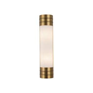 Willard 18-in Vintage Brass/Opal Matte Glass 2 Lights Wall/Vanity