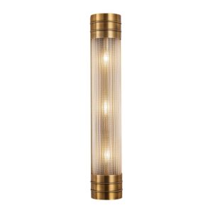 Willard 24-in Vintage Brass/Prismatic Glass 3 Lights Wall/Vanity
