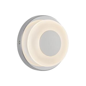 Stephord 4-in Chrome/Frosted Glass LED Wall Sconce