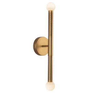Arden 23-in Brushed Gold/Opal Glass LED Wall/Vanity Light