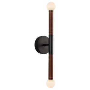 Arden 23-in Matte Black/Opal Glass LED Wall/Vanity Light