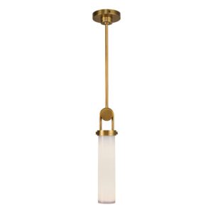 Wynwood 15-in Vintage Brass/Glossy Opal 1 Light Pendant