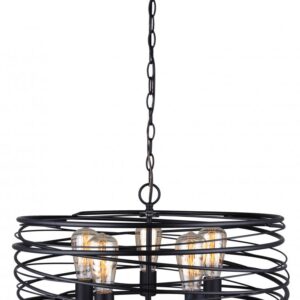 Ryland 5 Light Pendant, Black Finish