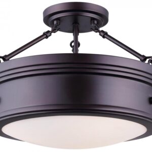 Boku 3 Light Semi Flush, Bronze Finish