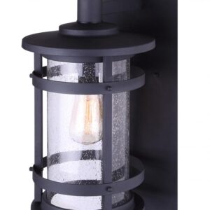 Duffy 1 Light Outdoor Lantern, Black Finish