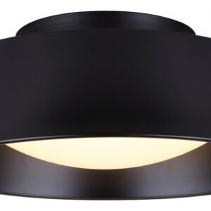 Dion LED Integrated Flush Mount Light, Black Finish